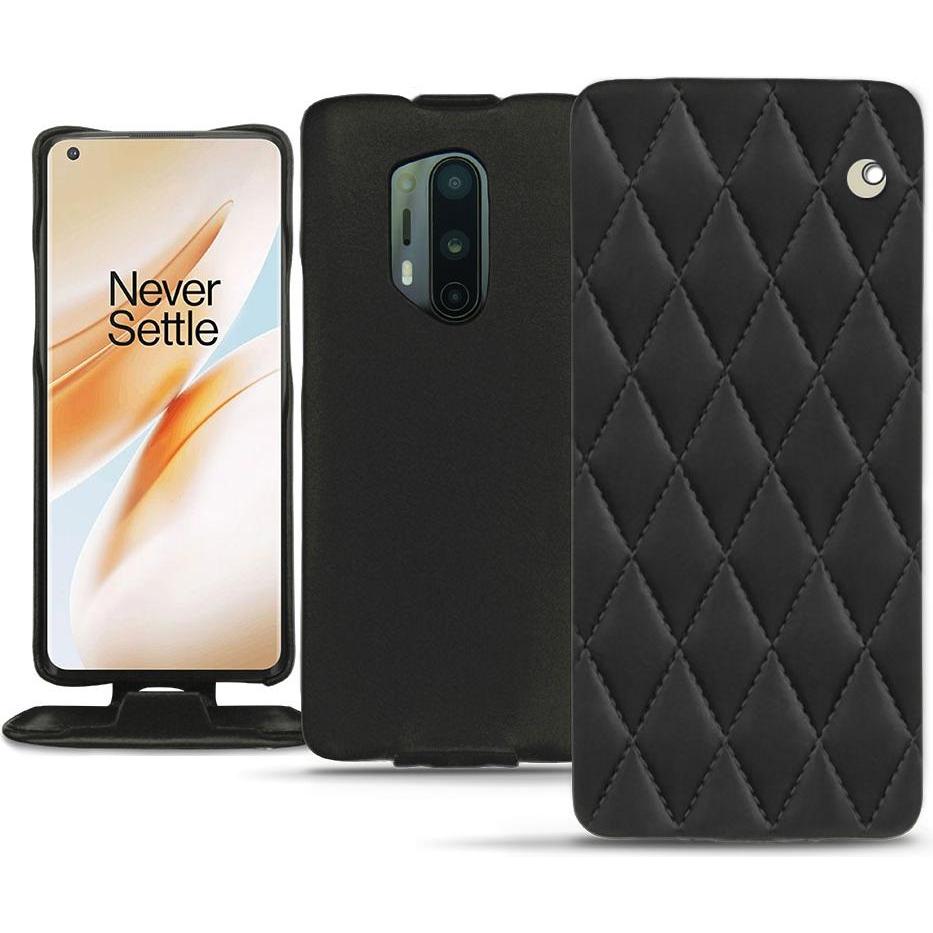 Noreve Lederschutzhülle vertikal (OnePlus 8 Pro), Smartphone Hülle, Schwarz