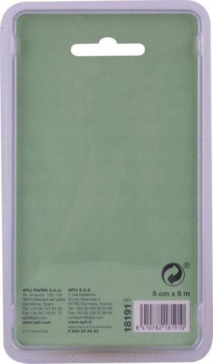 Produktbild Apli Selbstklebendes pad, auf rolle, 50 mm x 8 m, blister, pastellgrün (151 x 50 mm)