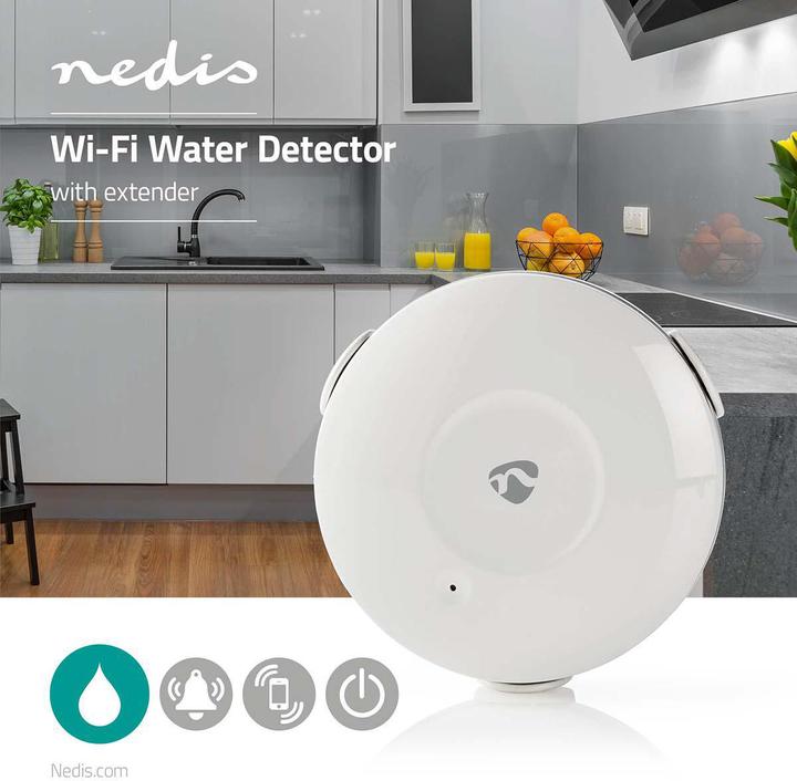 Actual product image Nedis WIFIDW10WT Water Detector Sensor & Alarm System Wired & Wireless
