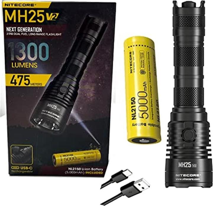 Immagine prodotto Nitecore MH25 V2 1300 lumen Zaklamp (15.72 cm, 1300 lm)