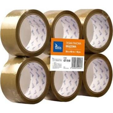 Thumbnail - Tetis, Klebeband, Paketband Braun 6 Stk. (48 mm)