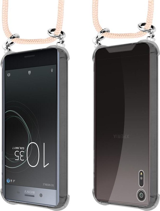Produktbild Cadorabo TPU Handy Kette SILBER Cover
