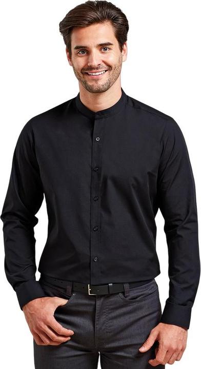 Immagine prodotto Premier Camicia formale a maniche lunghe con collo a fascia da uomo (XS)