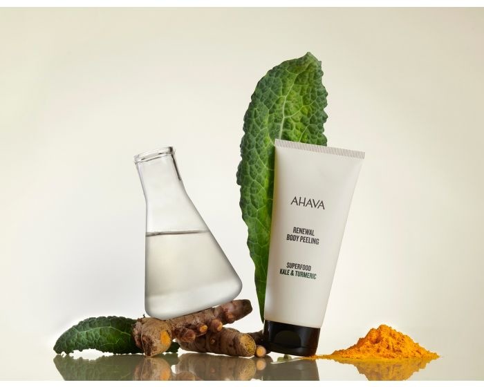 Produktbild Ahava Superfood Renewal Body Peeling "Kale & Turmeric" - Revitalisierendes Körperpeeling (200 ml)