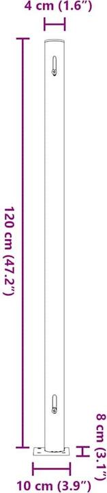 Produktbild vidaXL Balkon-Seitenmarkise (3 m)