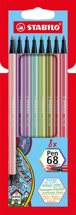 Actual product image STABILO Pen 68 Premium felt-tip pen (Multicoloured, 15 x)