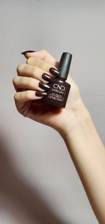 Actual product image CND Shellac Poison Plum 198 (Poison Plum, UV gel varnish)
