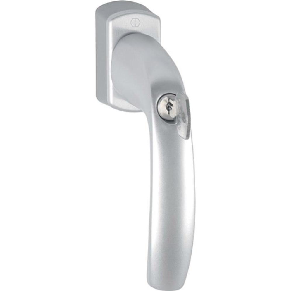Hoppe, Türgriff + Fenstergriff, Fenstergriff New York 0810S/US10 100Nm Aluminium F1 / naturfarbig 32-42 mm Secustik / Va...