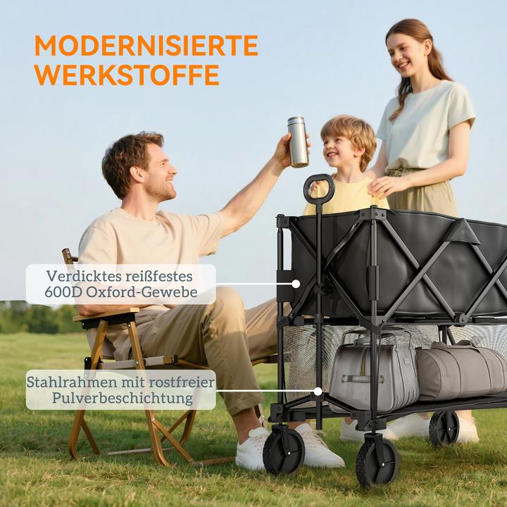 Actual product image Outsunny Gartenwagen Stahl, Polyester Schwarz