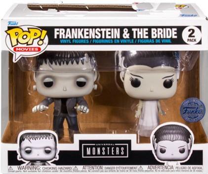 Produktbild Funko Pop Bride of Frankenstein 1935 The Monster and The Bride Black and White 2-Pack Limitierte Auflage