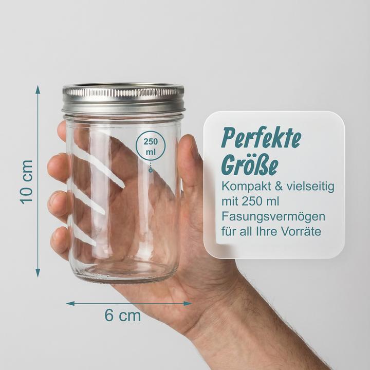 Actual product image Relaxdays Preserving jar set (8 pcs., 0.25 l)