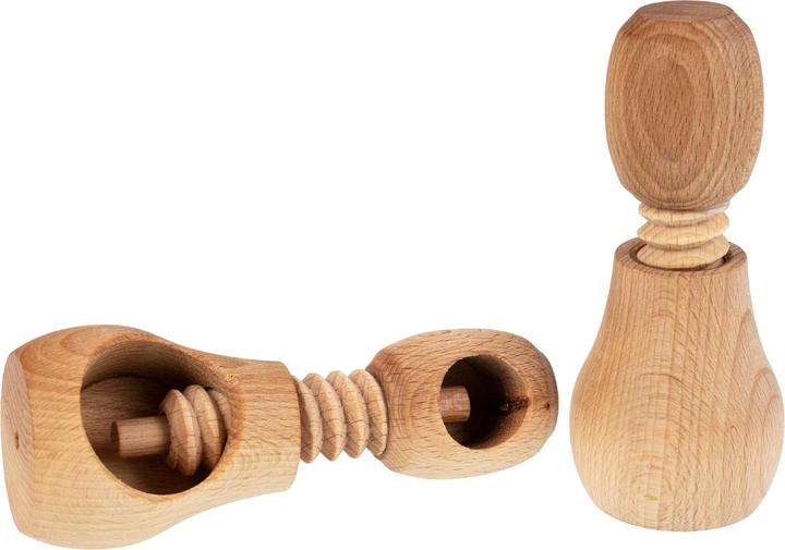 La Mia! Nussschraube/Nussknacker aus geölter Buche - 2 Kammern - 11-15 cm - Handgefertigt und langlebig