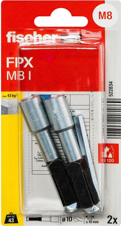 Image du produit Fischer Ancrage pour béton cellulaire FPX M8 I K (2 pcs)