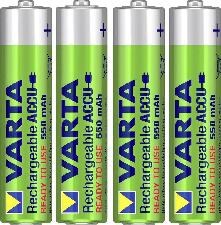 Produktbild Varta Micro (AAA)-Akku NiMH Ready2Us (4 Stk., AAA, 550 mAh)