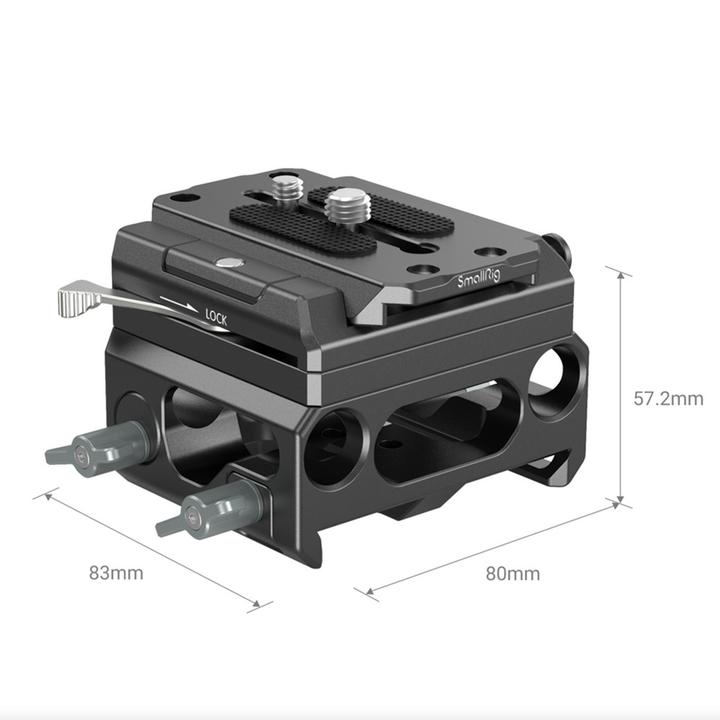 Immagine prodotto SmallRig Basamento leggero con doppio morsetto per asta da 15 mm (Accessori video vari)
