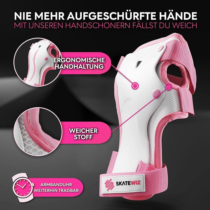 Actual product image Skatewiz Kinder Protektoren Set (XS, Wrist protectors, Elbow protectors, Knee pad, 6 pieces)