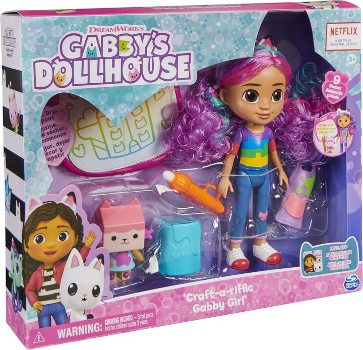 Actual product image Spin Master Gabby’s Dollhouse, Rainbow Gabby Deluxe Craft Dolls and Accessories with Water Pad and Water Brush P