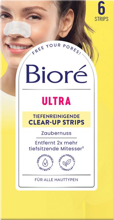 Produktbild Bioré Ultra-tiefenreinigende Clear-Up Strips mit Zaubernuss (Reinigungstücher Gesicht)