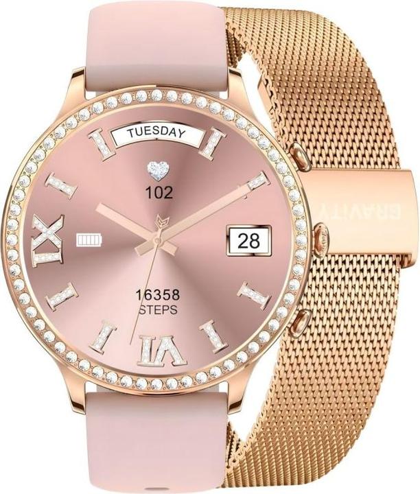 Actual product image Gravity Smartwatch Różowe Złoto Pasek i Bransoleta GT5-5 (44 mm)