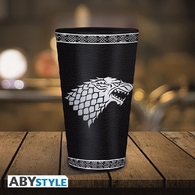 Produktbild ABYstyle GAME OF THRONES - Large Glass - 400ml - Stark - Foil x2