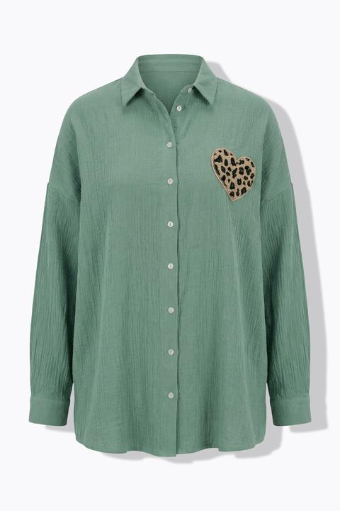 Produktbild Studio Untold Hemdbluse, oversized, Musselin, Heart-Patch (58)