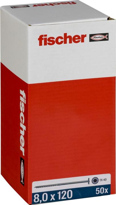 Image du produit Fischer PowerFast II 8,0x120 TK TG TX blvz 50 (50 Vis par pièce)