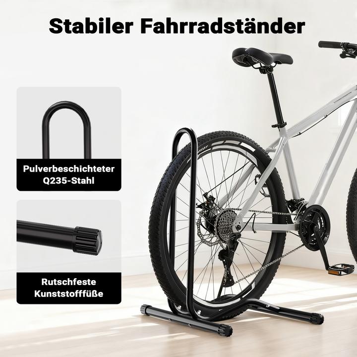 Actual product image Toboli Mobile Bicycle Stand 1 Bike 60mm Tyre Width Floor Bike Rack for Repair, Assembly, etc.