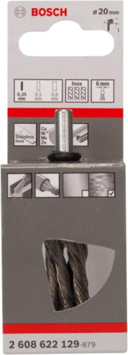 Actual product image Bosch Professional Zubehör PRO Stainless Steel heavy brush, straight shaft, 19 x 0.35 mm