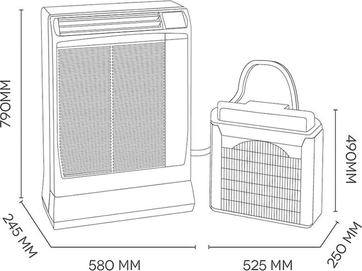 Produktbild Kibernetik ECO 13 mobiles Split Klimagerät mit WiFi (81 m², 13650 BTU/h)