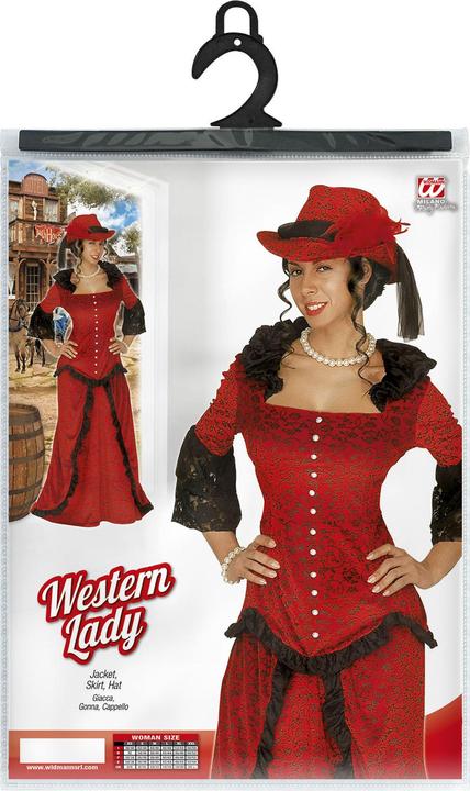 Actual product image Widmann Adult costume western lady red size S (S)