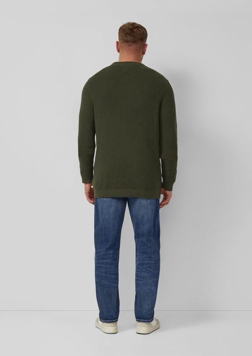 Produktbild s.Oliver Strickpullover Strickpullover mit Crew Neck und Strukturmuster (XXL)