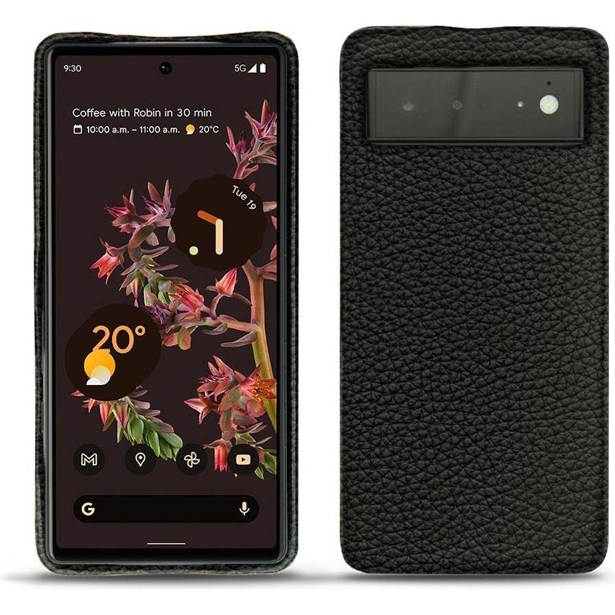 Noreve Lederschutzhülle (Google Pixel 6a), Smartphone Hülle, Schwarz