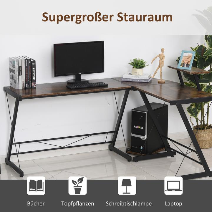 Image du produit Homcom Bureau d'angle (155 x 115 x 91.50 cm)