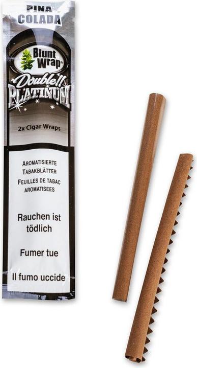 Actual product image Blunt Wraps Double Platinum Pina Colada 2 in 1
