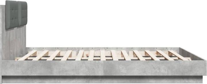 Produktbild vidaXL Bettgestell mit Kopfteil und LED-Leuchten (200 x 200 cm)