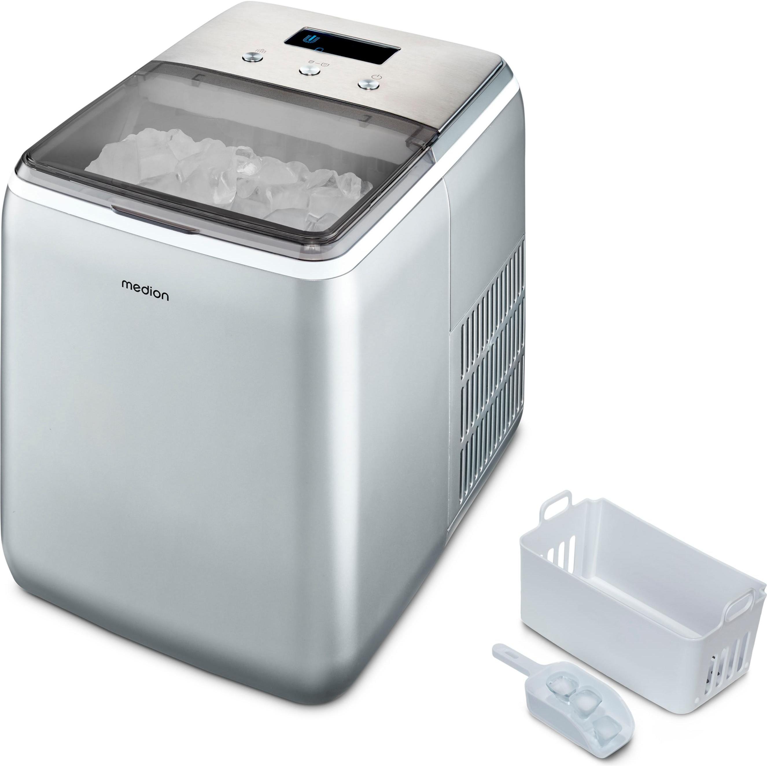 Medion Macchina Per Cubetti Di Ghiaccio Life Md 11950 15 Kg/24H, Macchine Per Il Gelato + Fabbricatori Di Ghiaccio, Grigio, Blu