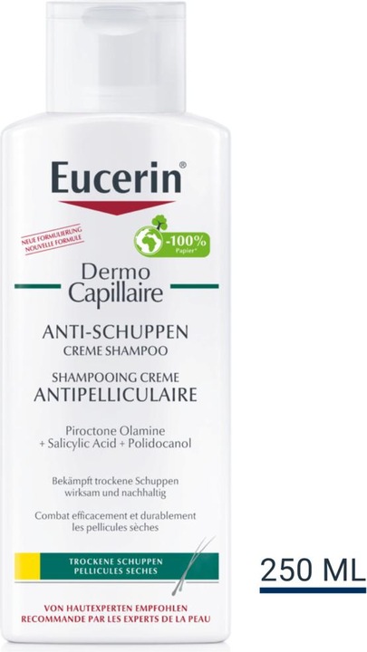 Actual product image Eucerin DermoCapillaire Anti-Dandruff Cream Shampoo (250 ml, Liquid shampoo)