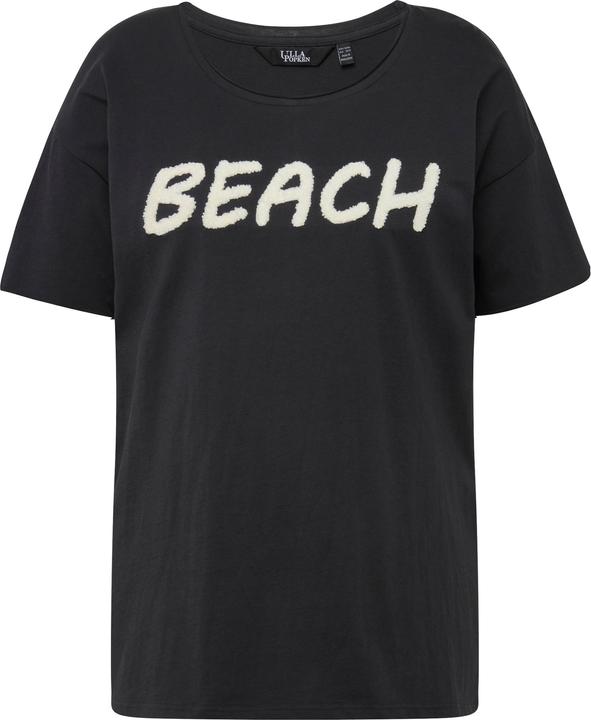 Immagine prodotto Ulla Popken T-shirt dal taglio oversize con scritta in spugna, scollo a girocollo e mezze maniche (42, 44)