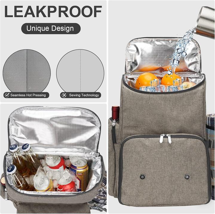 Actual product image Wickerland Picknick-Rucksack für 4 Personen