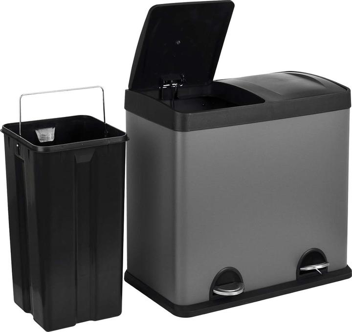 Produktbild Svita T2X24 Mülleimer Grau (48 l)