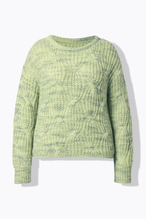 Produktbild Ulla Popken Pullover, Zopfmuster, Oversized, Rundhals, Langarm (60)