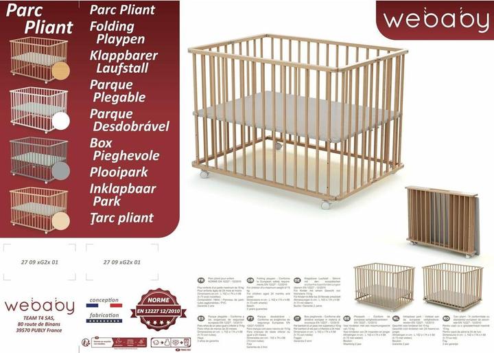 Produktbild Webaby Spielplatz Beige 70 x 100 cm (Buche)