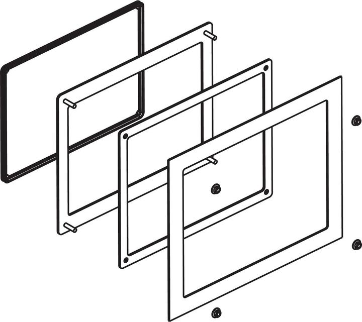 Produktbild Schneider Electric PS6000 Cutout Adapter, 10w Display in PS-5500W (10w) Ausschnitt PFXZPAT5W1