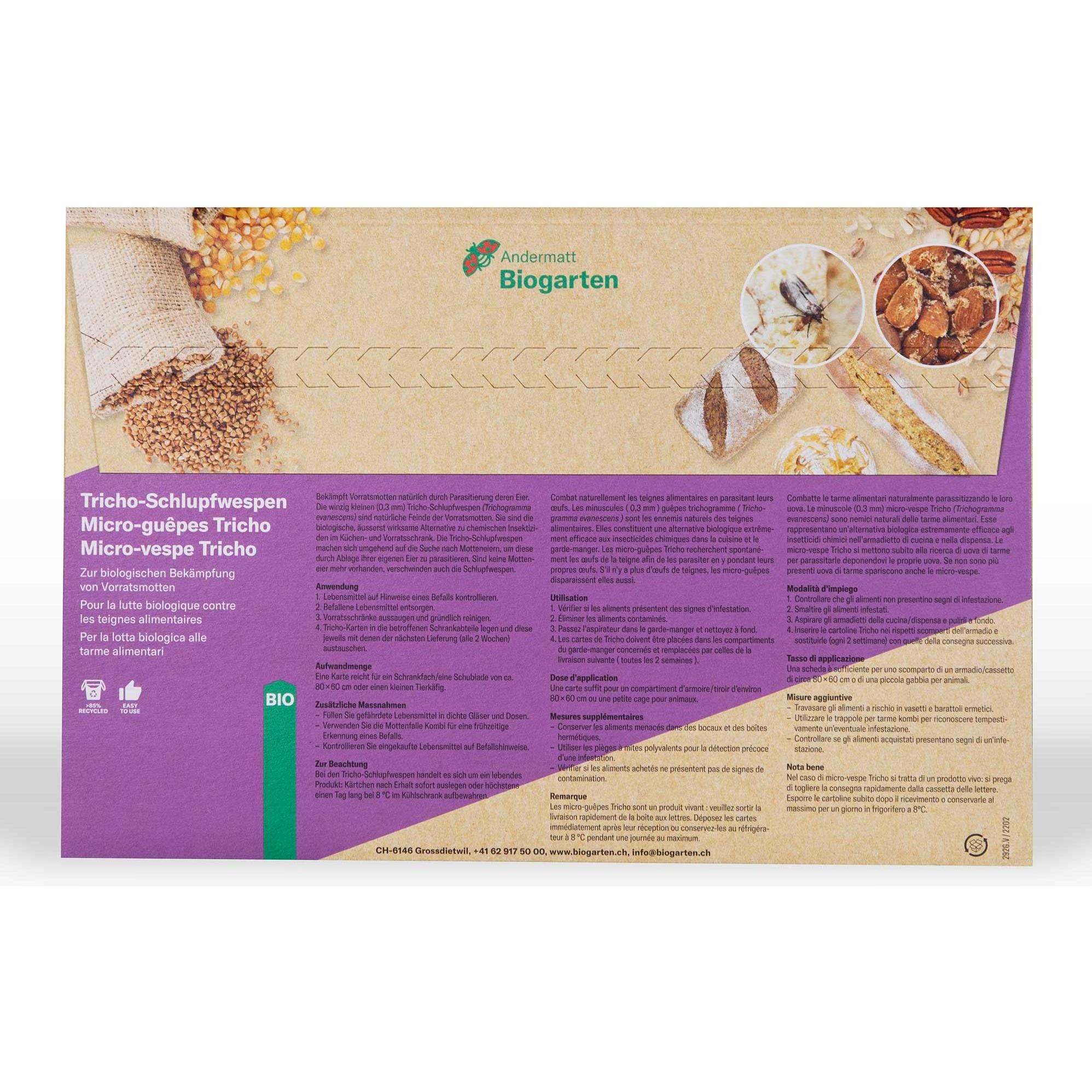 Andermatt Biogarten Tricho-Schlupfwespenkärtchen gegen ...