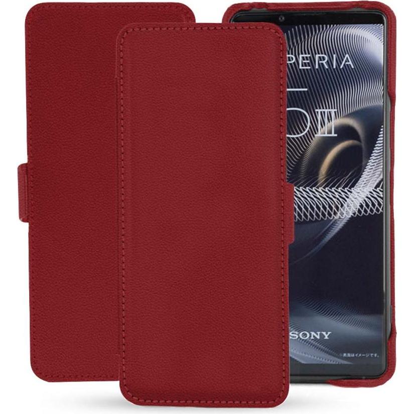 Noreve Lederschutzhülle horizontal (Sony Xperia 5 III), Smartphone Hülle, Rot