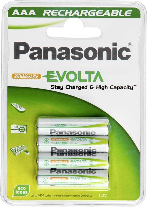 Panasonic Rechargeable (4 Pcs., AAA, 750 mAh)
