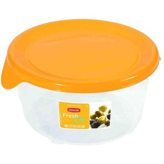 Curver FOODKEEPER F&G 0,5L GIALLO RND, Contenitore per alimenti, Giallo, Trasparente