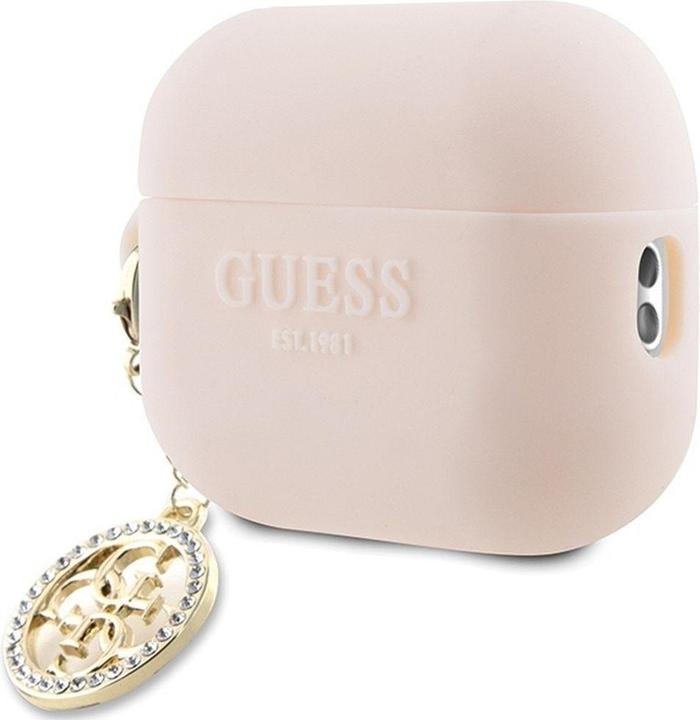 Image du produit Guess GUAP23DSLGHDP Coque AirPods Pro 2 różowy/pink 3D Rubber 4G Diamond Charm (Manchon pour casque d'écoute)