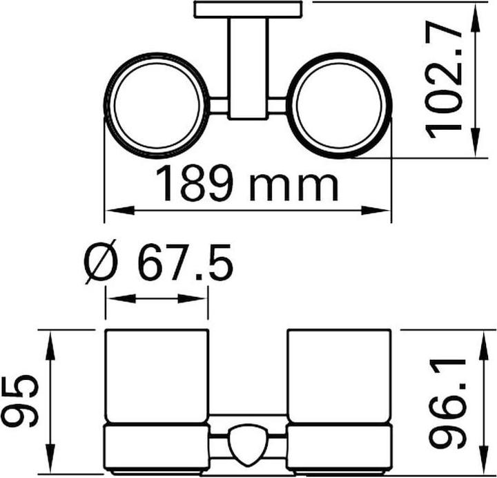 Produktbild Biasca Glashalter (19 x 10.5 x 9.5 cm)