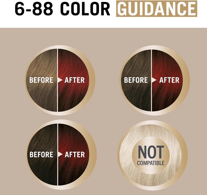 Actual product image Schwarzkopf Creme Supreme Permanent Hair Dye Color 688 Red Dark Blonde 60 Ml (688 Red Dark Blonde)